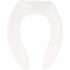 CENTOCO Elongated Open Front No Cover Commercial Toilet Seat in White