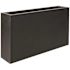 Vasesource Carlo 19.5 in. x 8 in. x 36 in. Black Fiberstone Planter
