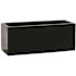Vasesource Carlo 8 in. x 8 in. x 20 in. Black Fiberstone Planter