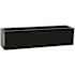 Vasesource Carlo 8 in. x 8 in. x 32 in. Black Fiberstone Planter