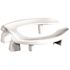 CENTOCO ADA Compliant 3 in. Raised Round Open Front No Cover Toilet Seat in White
