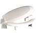 CENTOCO ADA Compliant 3 in. Raised Round Open Front with Cover Toilet Seat in White