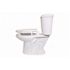 CENTOCO ADA Compliant Raised Elongated Open Front with Cover Toilet Seat in White