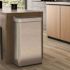 HLS COMMERCIAL 18 Gal. Wings Open Lid Sensor Stainless Steel Trash Can with Odor Filter