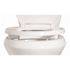 CENTOCO ADA Compliant Round Raised Closed Front with Cover Toilet Seat in White