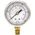 100 Series 2 1/2 Dial 1/4 npt Lower Mount 100 psi Pressure Gauge Utility Accessory