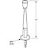 Prime-Line Rigid Door Stop, 3 in. Reach, Diecast Construction, Satin Nickel, White Rubber Tip, Baseboard Mount, pack of 5
