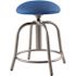 National Public Seating 18 in. - 25 in., 3 in. Fabric Padded Cobalt Blue Seat, Grey Frame Height Adjustable Designer Stool