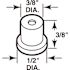 Prime-Line 1/4 in. Inside x 1/2 in. x 3/8 in., Plastic Bi-Fold Door Guide Cap (25-Pack)