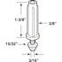 Prime-Line Bi-Fold Door Bottom Pivot 7/16 in. Plastic Nylon Base (4-Pack)