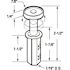 Prime-Line Bi-Fold Door Top Guide Wheel, 7/8 in., Nylon, Steel Base, Spring-Loaded (2-pack)
