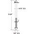 Prime-Line Bi-Fold Door Bottom Pivot Rod, 5-5/8 in. (2-pack)