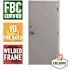 Storm Series 36 in. x 80 in. Galvanneal Finish Left-Hand Steel Commercial Door, 90 Minute Fire Rating, FBC Approved