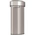 HLS COMMERCIAL 18 Gal. Stainless Steel Semi-Round Open Top Trash Can