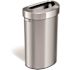 HLS COMMERCIAL 23 Gal. Stainless Steel Semi-Round Open Top Trash Can