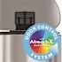 HLS COMMERCIAL 13 Gal. Semi-Round Step Stainless Steel Trash Can with Odor Filter