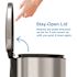 HLS COMMERCIAL 13 Gal. Semi-Round Step Stainless Steel Trash Can with Odor Filter