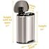 HLS COMMERCIAL 13 Gal. Semi-Round Step Stainless Steel Trash Can with Odor Filter