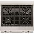 ZLINE Kitchen and Bath 30 in. Legacy Gas Rangetop with 4 Burners and Porcelain Cooktop in Satin Stainless Steel