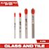 Milwaukee Carbide Glass and Tile Drill Bit Set (4-Pack)