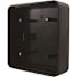Bea ADA 6 in. x 6 in. Plastic Black Lexan 2-Gang Mounting Box