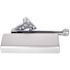 LCN 4110 Series Size 6 Sprayed Aluminum Grade 1 Surface Door Closer, Stop Arm, Left Hand