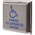 59 Series 2-Gang Stainless Steel Mount ADA Actuator Pushplate, Weather Protected, Rubber Bellow