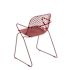 Ramatuelle'73 Rouge Brossa Nova Stackable Plastic/Metal Outdoor Dining Chair