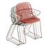 Ramatuelle'73 Rouge Brossa Nova Stackable Plastic/Metal Outdoor Dining Chair