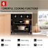 GASLAND 24 in. Built-In Single Natural Gas Wall Oven with Mechanical Knobs Control in Black Glass