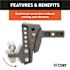 CURT Rebellion XD Adjustable Cushion Hitch (2 in. Ball, 2 in. Shank, 10,000 lbs.)
