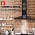 GASLAND 36 in. Wall Mount Range Hood with Aluminum Filters LED Lights Push Button Control in Black Stainless Steel