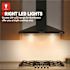 GASLAND 36 in. Wall Mount Range Hood with Aluminum Filters LED Lights Push Button Control in Black Stainless Steel
