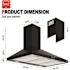 GASLAND 36 in. Wall Mount Range Hood with Aluminum Filters LED Lights Push Button Control in Black Stainless Steel
