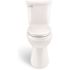 Premier Power Flush 2-piece 1.28 GPF Single Flush Elongated Toilet in White Seat Included