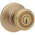 Kwikset Tylo Antique Brass Exterior Entry Door Knob Featuring Microban Antimicrobial Technology - 94002-944