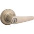 Kwikset Delta Satin Nickel Keyed Entry Door Handle featuring SmartKey Security and Microban Technology