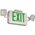 ETi 60-Watt Equivalent Integrated LED White Exit Sign Emergency Light Combo with Green Letters and Battery Backup 6500K