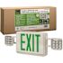 ETi 60-Watt Equivalent Integrated LED White Exit Sign Emergency Light Combo with Green Letters and Battery Backup 6500K
