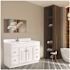 Design House Wyndham 48 in. 2-Door 4-Drawer Bath Vanity Cabinet Only in Semi-Gloss White (Ready to Assemble)