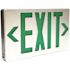 Commercial Electric 3.0-Watt 4.8-Volt Integrated LED Brushed Aluminum Red/Green Exit Sign 120-Volt/277-Volt