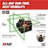 Milwaukee M12 12-Volt Lithium-Ion Cordless Green 250 ft. 3-Plane Laser Level Kit with One 4.0 Ah Battery, Charger and Case