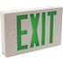 Sylvania 15-Watt Equivalent Dual Voltage Integrated LED White Exit Sign with Emergency Battery Backup with Green Letters
