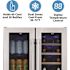 NewAir 24 Inch Premium Built-In Dual Zone French Door Wine And Beverage Fridge