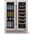 NewAir 24 Inch Premium Built-In Dual Zone French Door Wine And Beverage Fridge