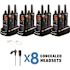 LXT600BBX4 FRS License Free Business Radio Bundle 4-LXT600VP3 and 4-AVPH3 (8-Pack)
