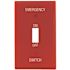 Titan3 Red Smooth 1-Gang Emergency Toggle Standard Metal Wall Plate