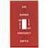 TITAN3 Red Smooth 1-Gang Gas Toggle Standard Metal Wall Plate