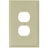 Titan3 Ivory Textured 1-Gang Duplex Jumbo Metal Wall Plate