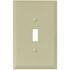 TITAN Ivory Textured 1-Gang Toggle Jumbo Metal Wall Plate